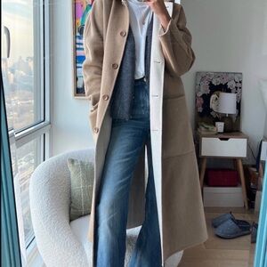Proenza Schouler Tan and Cream Long Coat